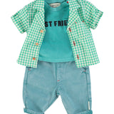 baby trousers - washed green