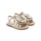 Iles Fields Sandals - Shimmer Buttercup - Silver Metallic Leather