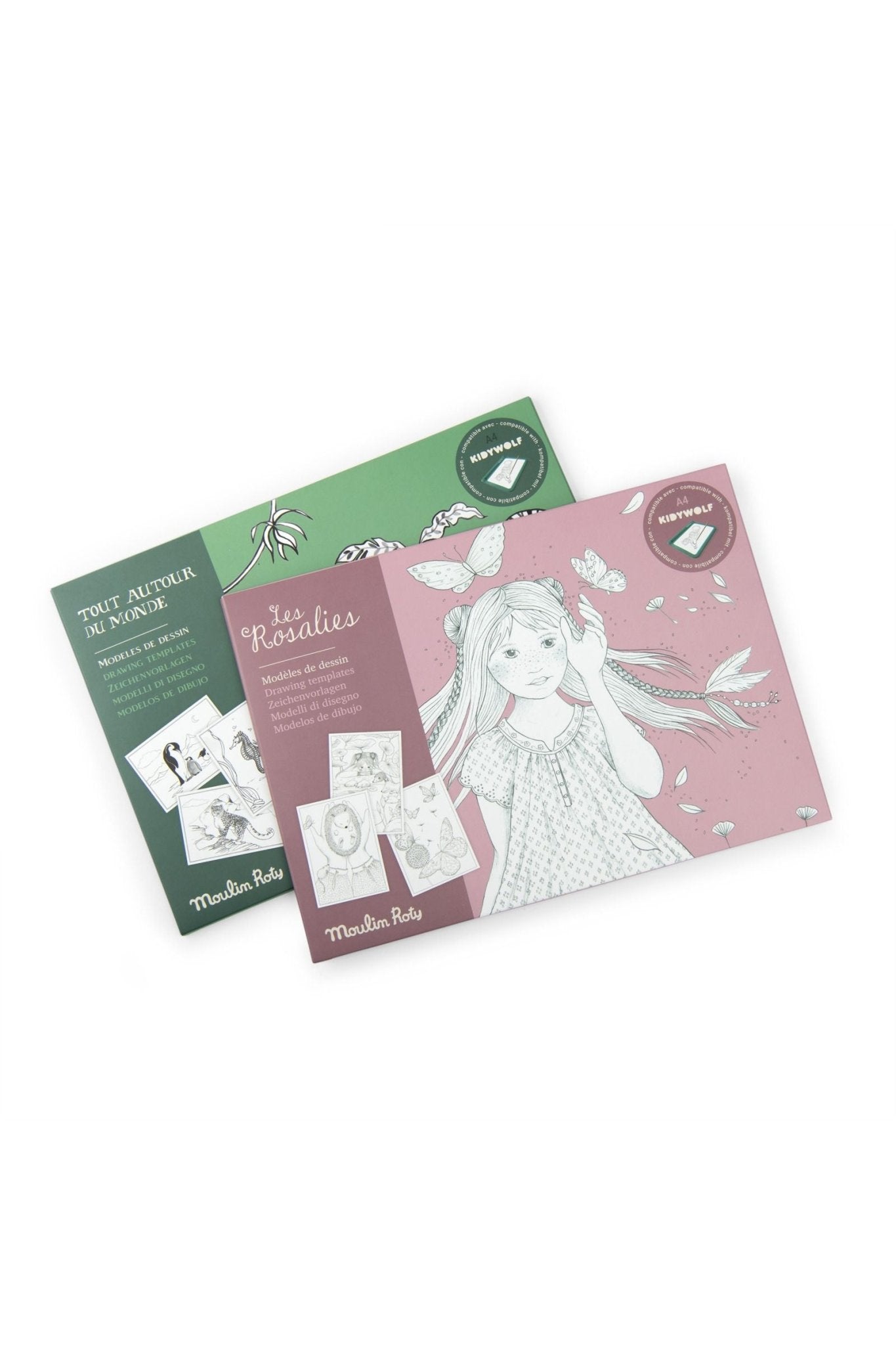 24 tekenmodellen Kidywolf - Tout autour du monde van Moulin Roty | Kids Conceptstore Le Fanfare