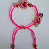Armbandje Liefde roze (touw)