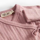 Tut Wrap LS - Modal Pointelle - Soft Berry