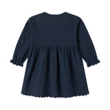 Dagmara Scallop - Chambray - Dark Blue Stripe