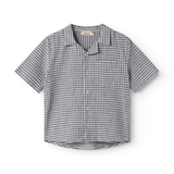 Tage - Cotton Linen - Marine Check