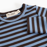 Plain Body LS | Modal Stripe - Blue Heaven Stripe