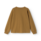 Tad LS | Cotton Jersey - Deep Caramel