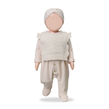 Orleans girly jumpsuit w/feet - nude