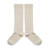 La Haute - Ribbed Knee-high Socks - Doux Agneaux