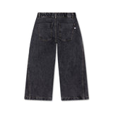 Wide leg denim pants - Slate grey