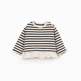 Striped jersey sweater with ruches - Cocoon