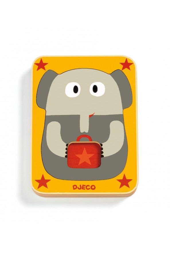 3-Lagen Puzzel - Leo & Co van Djeco | Kids Conceptstore Le Fanfare
