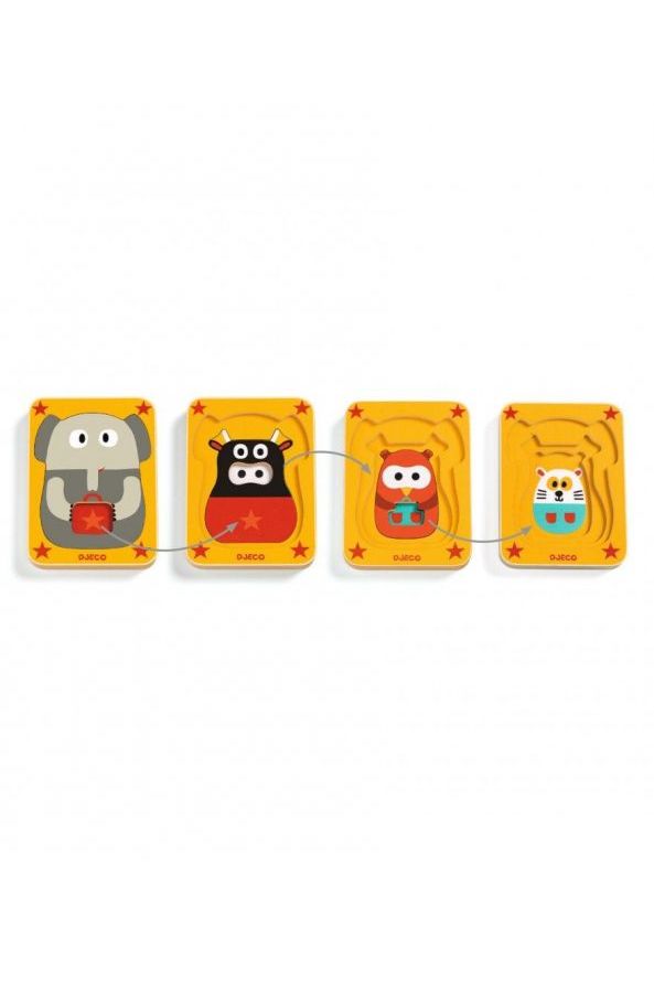 3-Lagen Puzzel - Leo & Co van Djeco | Kids Conceptstore Le Fanfare