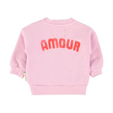 sweatshirt - lilac w/ red heart print