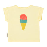 t'shirt - light yellow w/ "beach bar" print