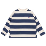 Boxy sweater - Eclipse blue block stripe