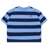 Boxy tee - Horizon dark eclipse block stripe