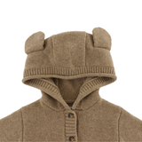 Brittan Merino Wool Cardigan - Bear - Milk Chocolate Melange