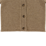 Brittan Merino Wool Cardigan - Bear - Milk Chocolate Melange