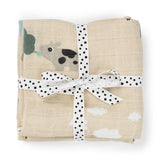Burp cloth 2-pack | Tiny farm - Sand