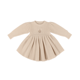 Vikkie Merino Wool Dress | Fluffy Bunny - Soft Sand