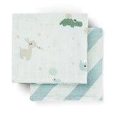 Burp cloth 2-pack | Celebration - Blue