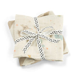 Burp cloth 2-pack | Celebration - Sand