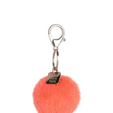 Smiley Keychain ECO Fuzzy - Bright Coral