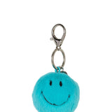 Smiley Keychain ECO Fuzzy - Teal