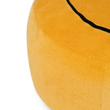 Smiley Fuzzy Pouf - Yellow