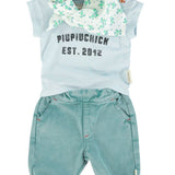 baby trousers - washed green