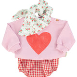 baby bloomers - red & ecru checkered