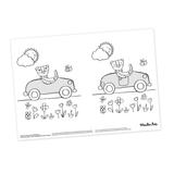 40 In Te Kleuren Placemats Les Popipop van Moulin Roty | Kids Conceptstore Le Fanfare