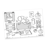 40 In Te Kleuren Placemats Les Popipop van Moulin Roty | Kids Conceptstore Le Fanfare