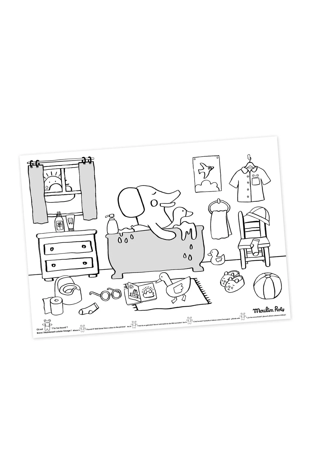 40 In Te Kleuren Placemats Les Popipop van Moulin Roty | Kids Conceptstore Le Fanfare