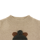 Denn Merino Wool Sweater - Bear - Biscotti Melange