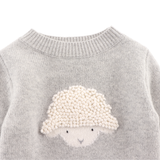 Denn Merino Wool Sweater - Lammy - Soft Grey Melange