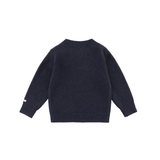 Denn Merino Wool Sweater - Snowman - Blue Marine Melange
