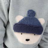 Denn Merino Wool Sweater | Polar Bear - Cloud Blue Melange