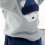 Denn Merino Wool Sweater | Polar Bear - Cloud Blue Melange