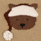 Denn Merino Wool Sweater | Christmas Bear - Latte Melange