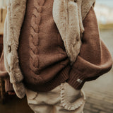 Donsje Niena Merino Wool Sweater Plum Melange