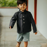 Cyriel Shorts Steel Blue Striped