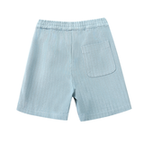 Cyriel Shorts Steel Blue Striped