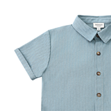 Qrammie Shirt Steel Blue Striped