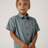 Qrammie Shirt Steel Blue Striped
