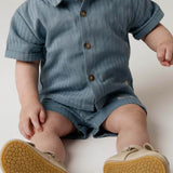 Qrammie Shirt Steel Blue Striped