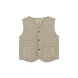 Maurtis Merino Wool Gilet - Light Grey Melange