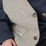 Maurtis Merino Wool Gilet - Light Grey Melange