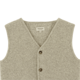 Maurtis Merino Wool Gilet - Light Grey Melange