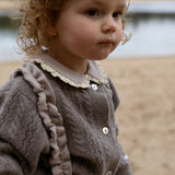 Danik Merino Wool Cardigan - Dark Taupe Melange