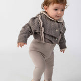 Danik Merino Wool Cardigan - Dark Taupe Melange